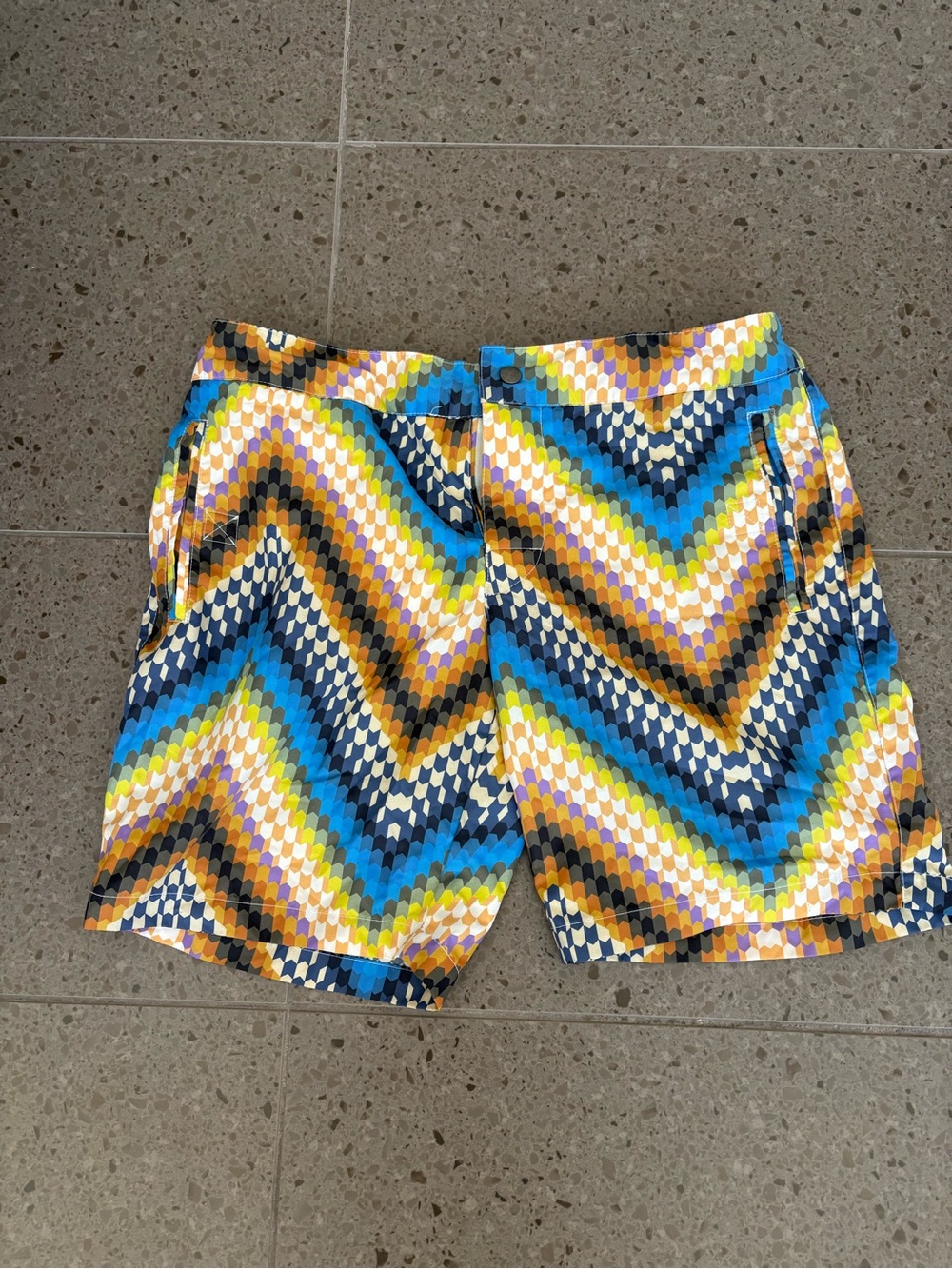 Mr. Turk Multicolor Chevron Mosaic Shorts Size 30